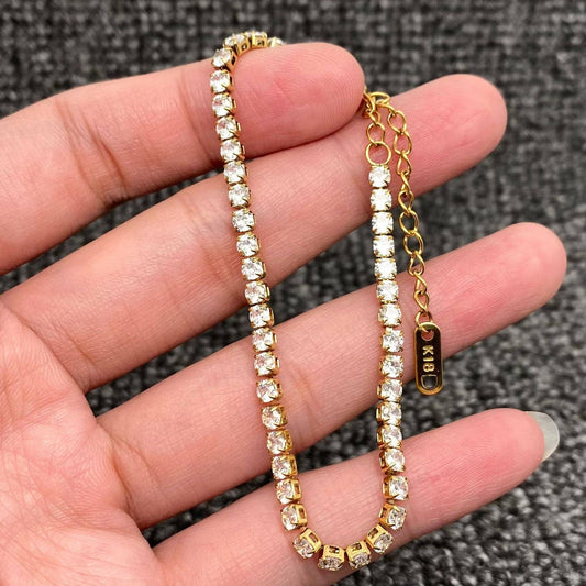 18K Golden S.Steel Tennis bracelet