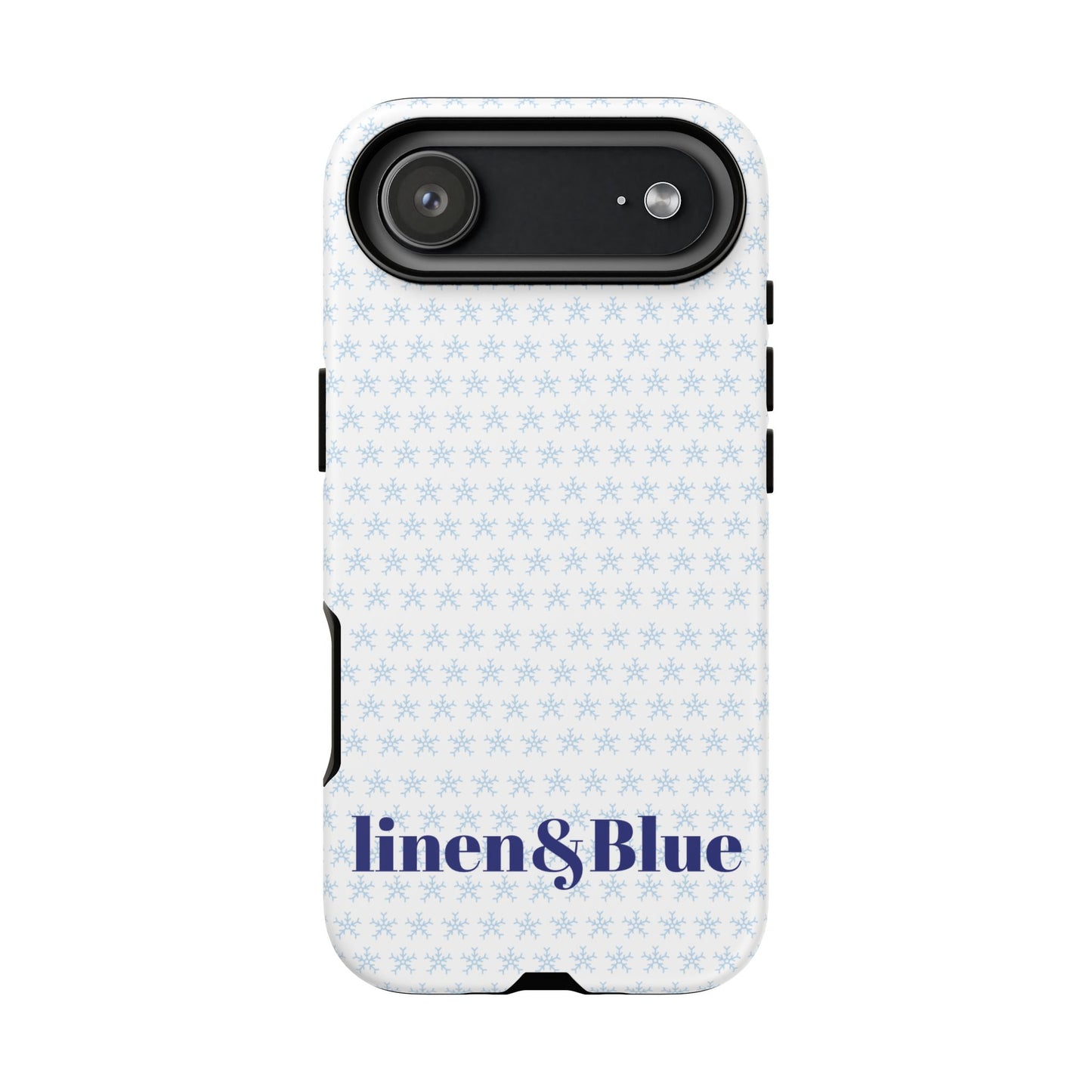 Phone Case – Linen & Blue Star Pattern Protective Cover