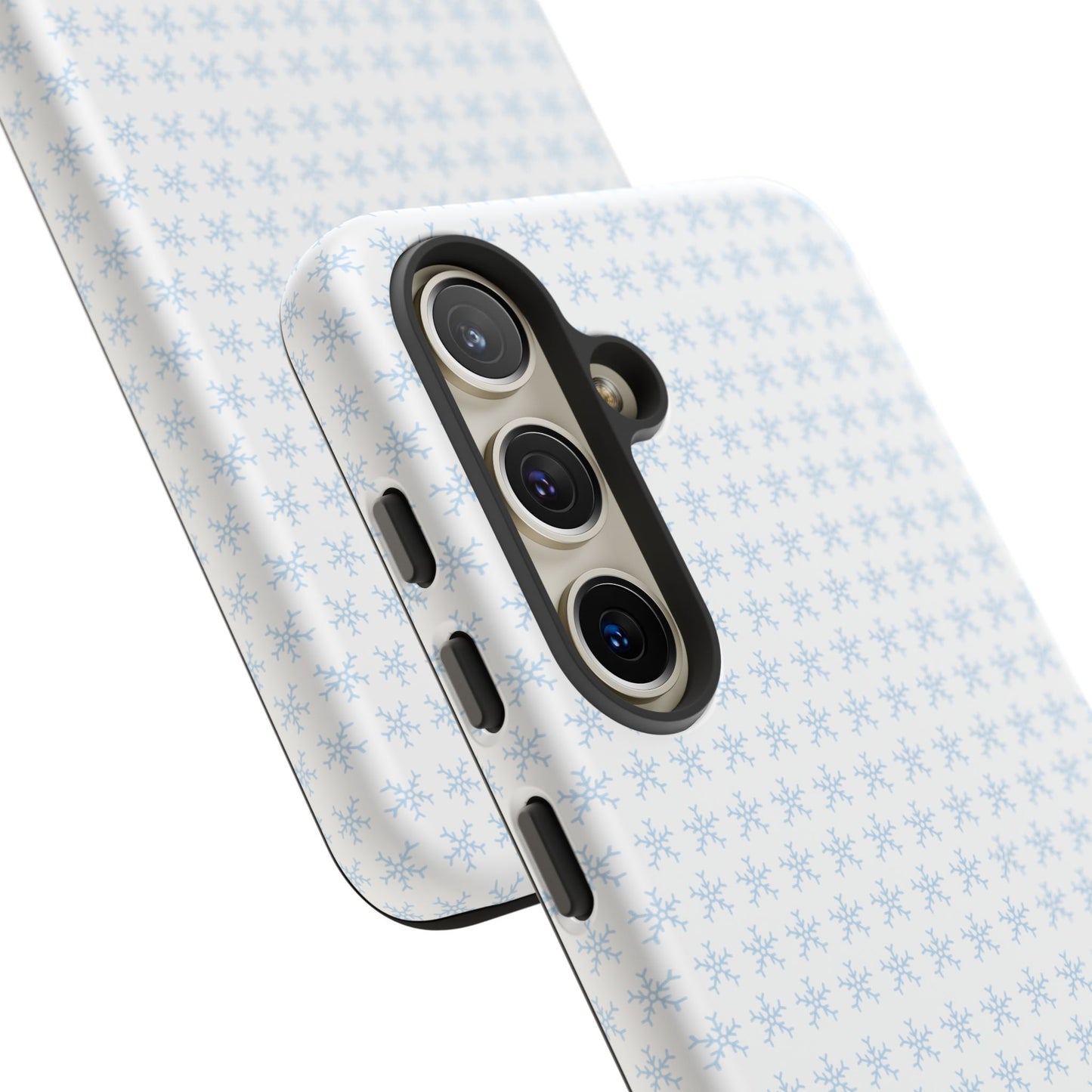 Phone Case – Linen & Blue Star Pattern Protective Cover