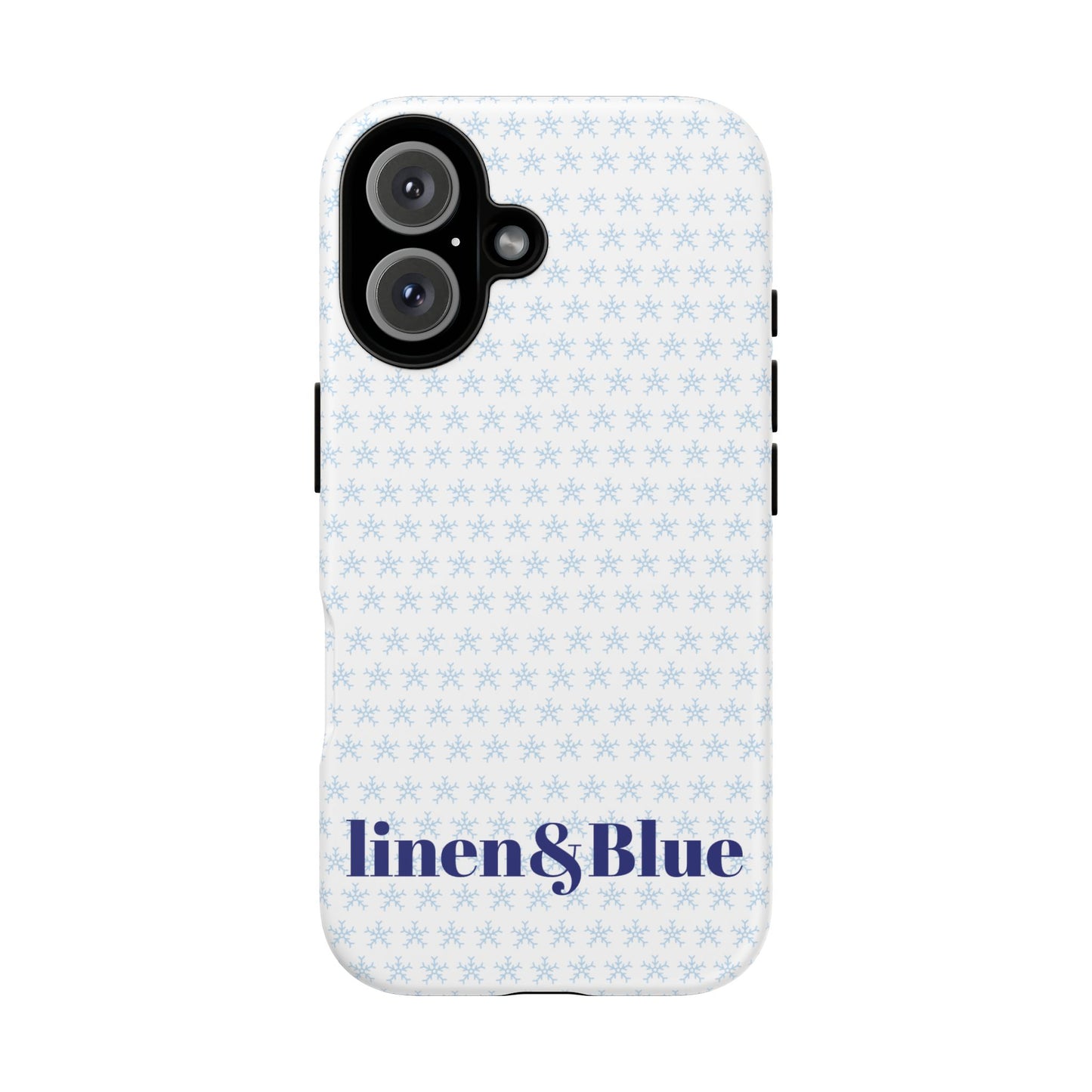 Phone Case – Linen & Blue Star Pattern Protective Cover
