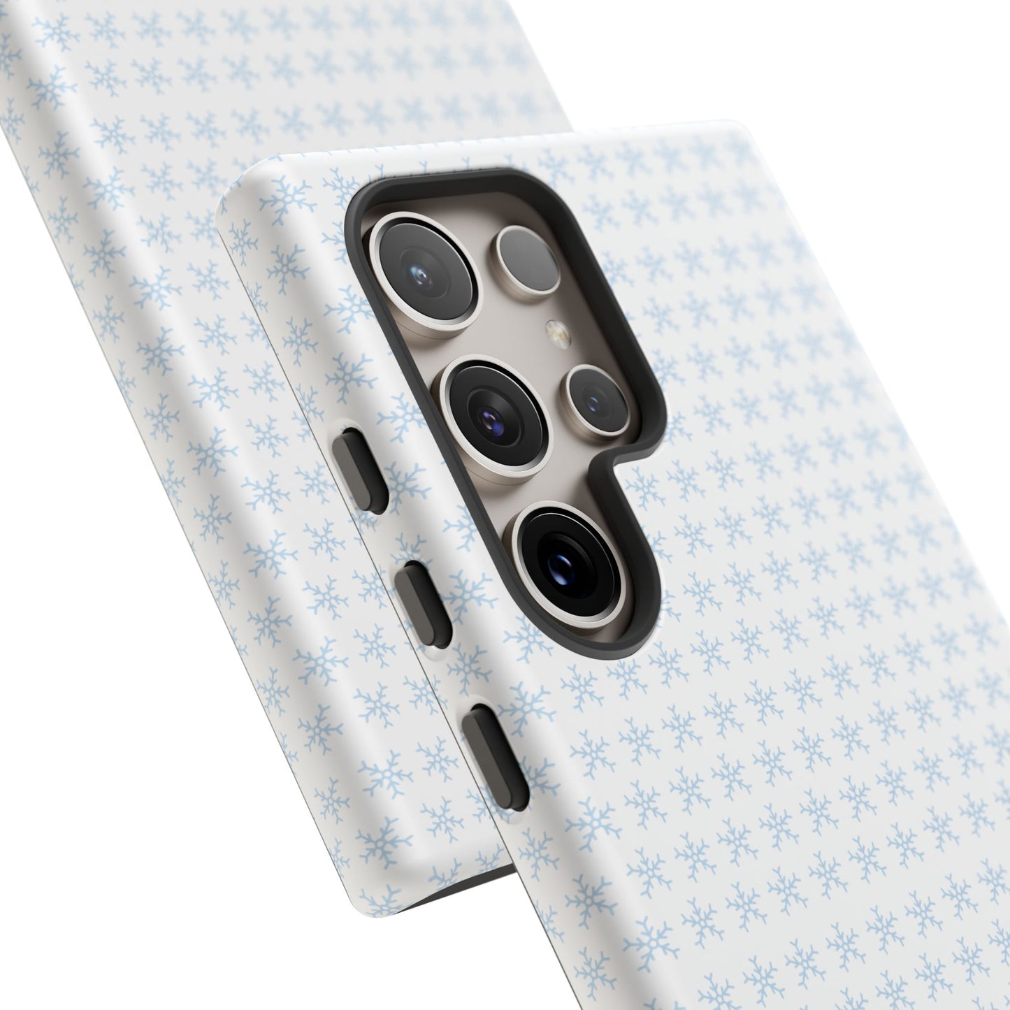 Phone Case – Linen & Blue Star Pattern Protective Cover