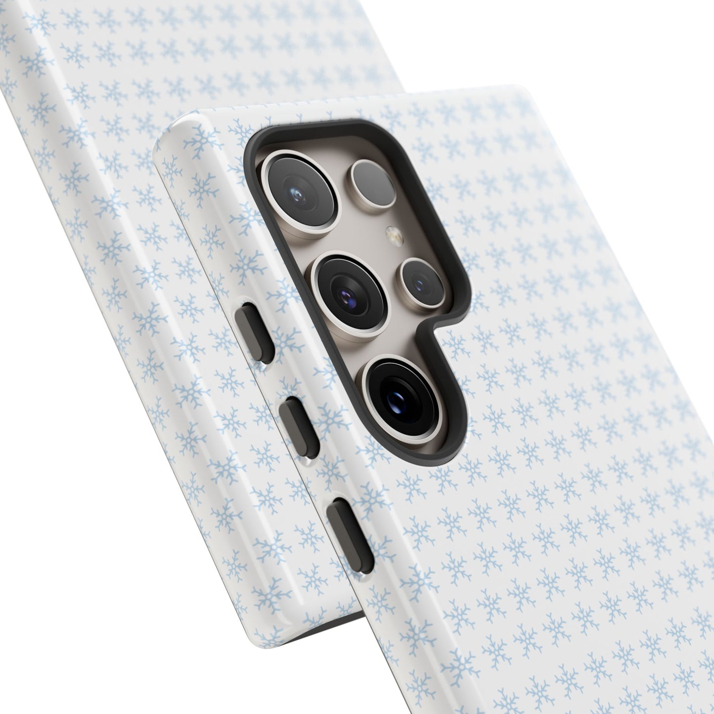 Phone Case – Linen & Blue Star Pattern Protective Cover