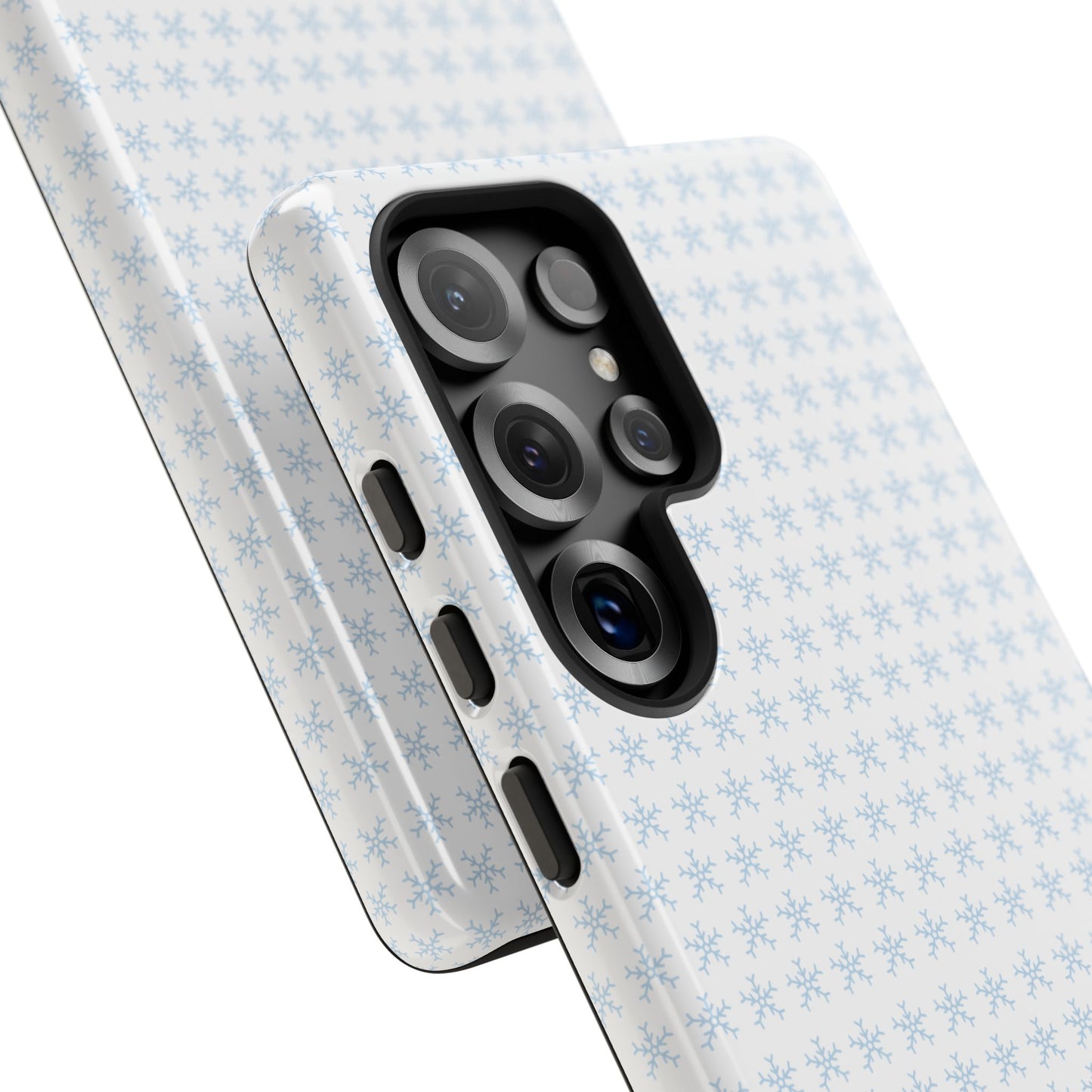 Phone Case – Linen & Blue Star Pattern Protective Cover