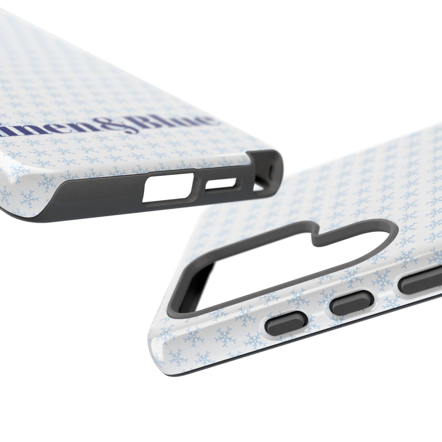 Phone Case – Linen & Blue Star Pattern Protective Cover