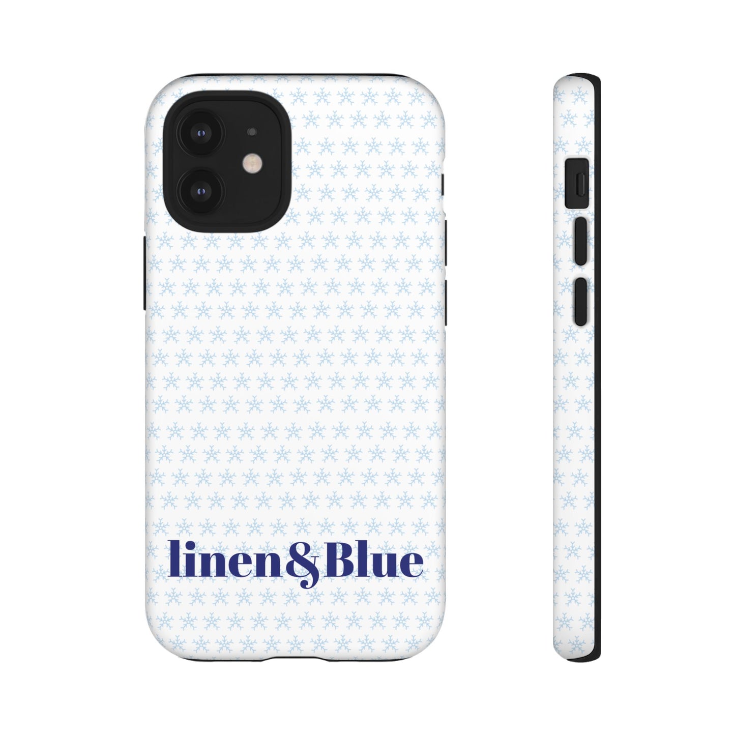 Phone Case – Linen & Blue Star Pattern Protective Cover