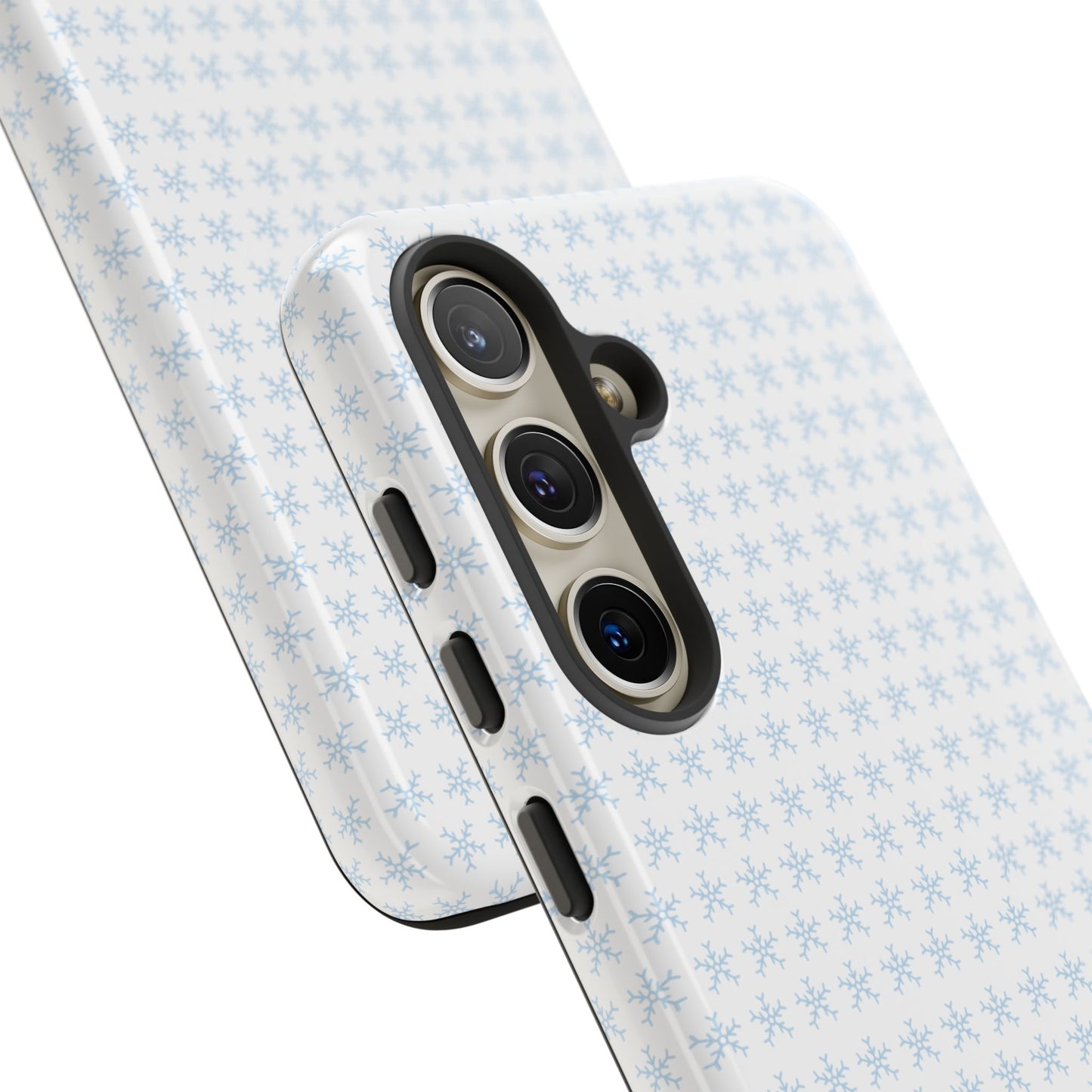 Phone Case – Linen & Blue Star Pattern Protective Cover