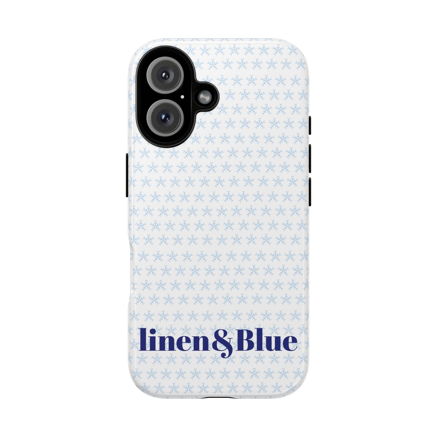 Phone Case – Linen & Blue Star Pattern Protective Cover