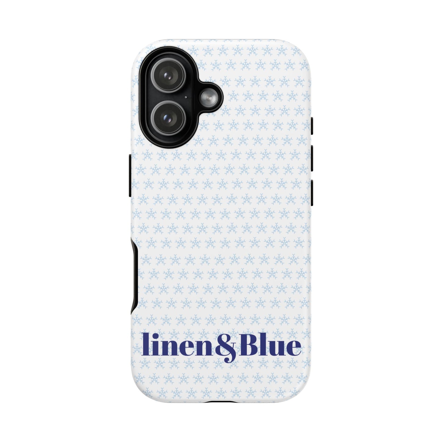 Phone Case – Linen & Blue Star Pattern Protective Cover
