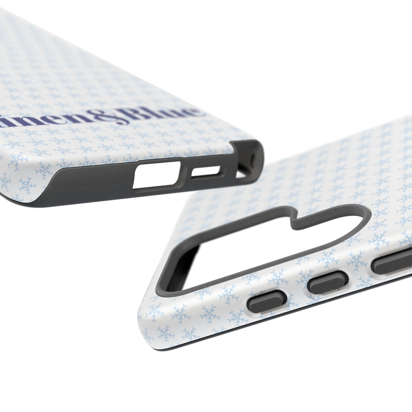 Phone Case – Linen & Blue Star Pattern Protective Cover