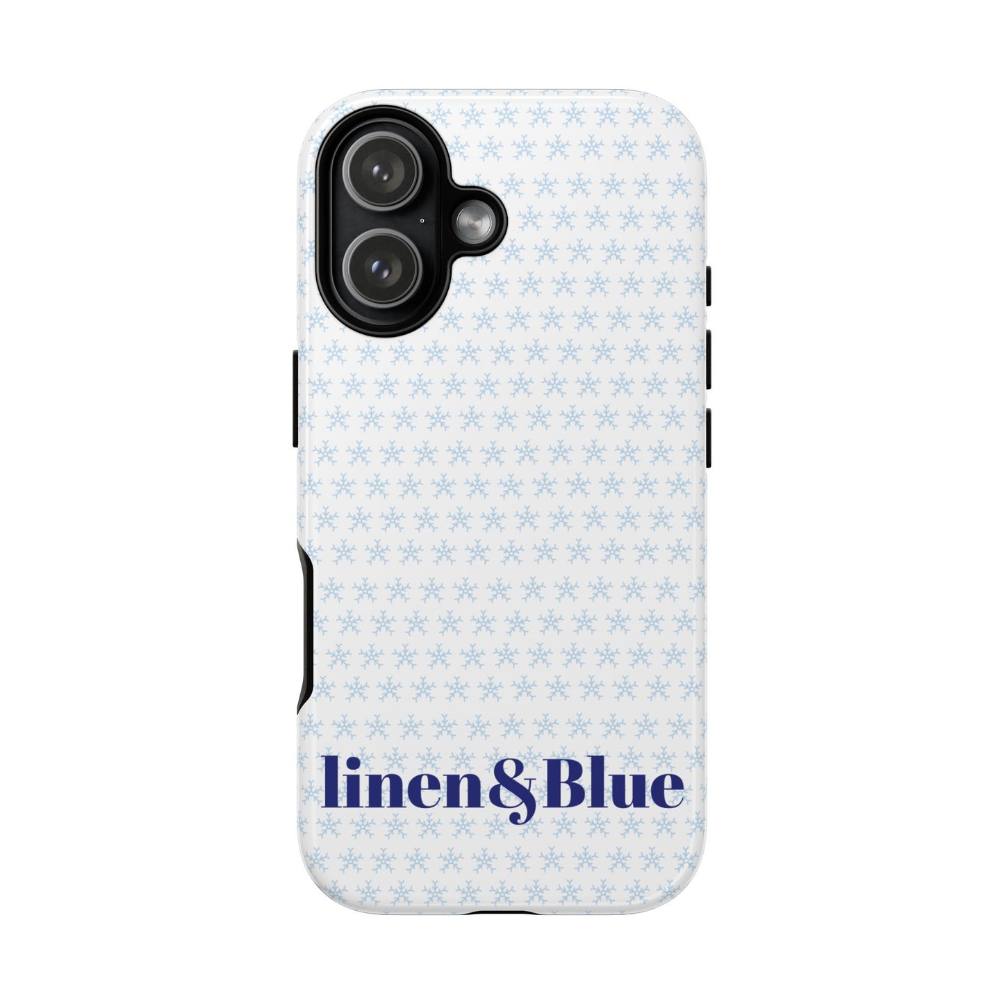 Phone Case – Linen & Blue Star Pattern Protective Cover