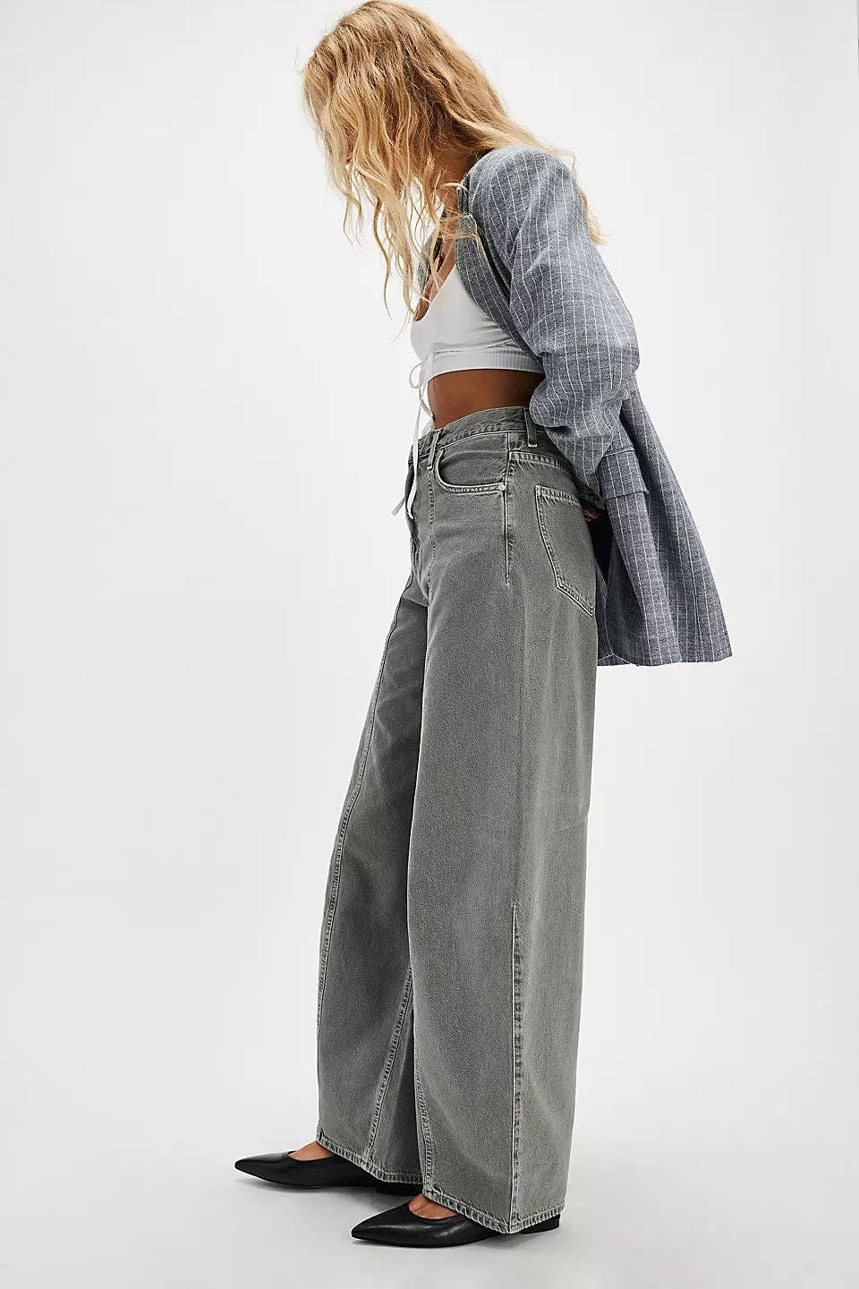 High Waist Denim Pant Washed Loose Jeans DPP3016