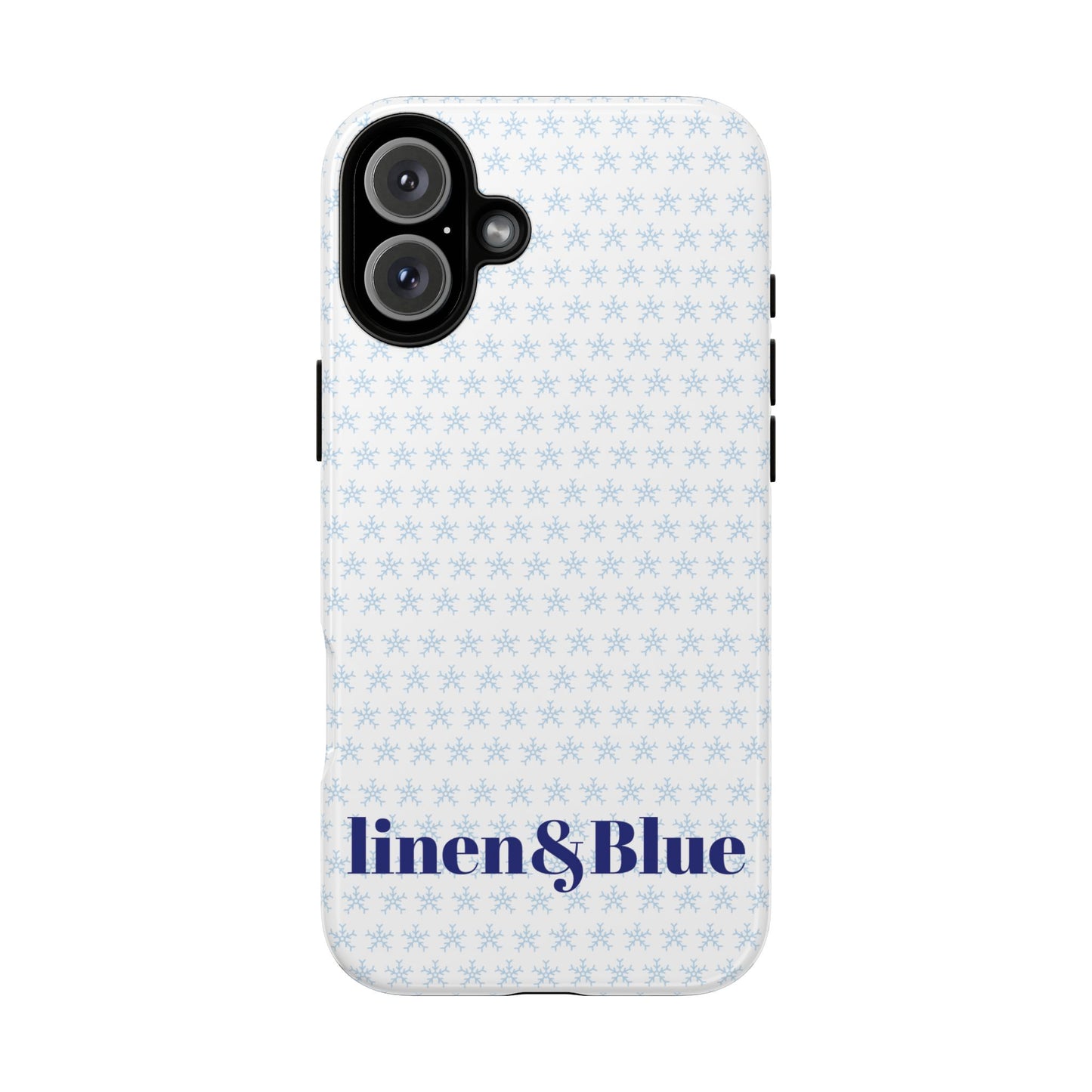 Phone Case – Linen & Blue Star Pattern Protective Cover