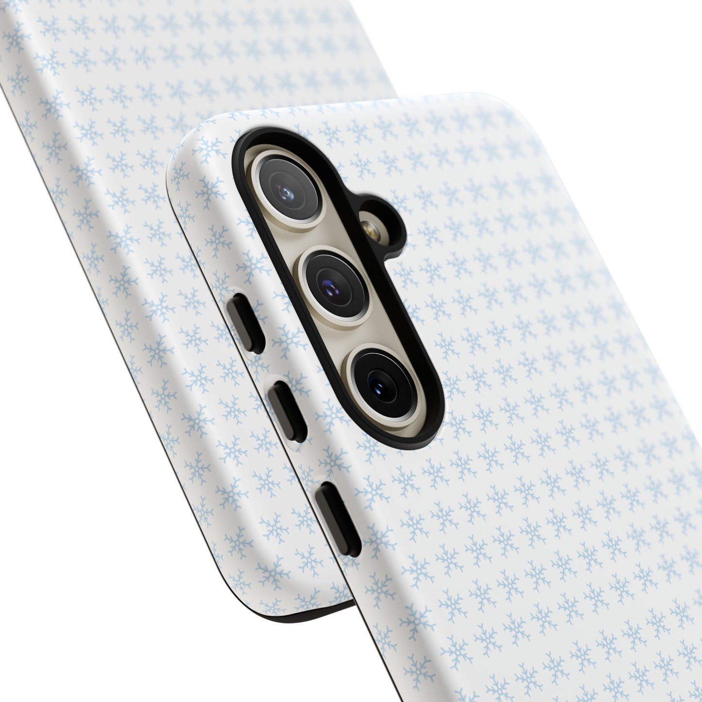 Phone Case – Linen & Blue Star Pattern Protective Cover